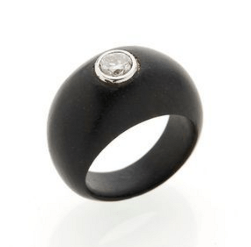 bague ebene  et diam